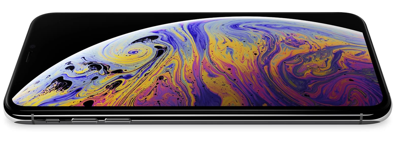 iPhone apoyado, visto de costado